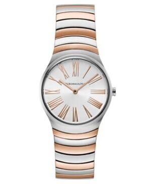 BCBGMAXAZRIA Ladies Round Silver Stainless Steel Bracelet Watch, 33mm
